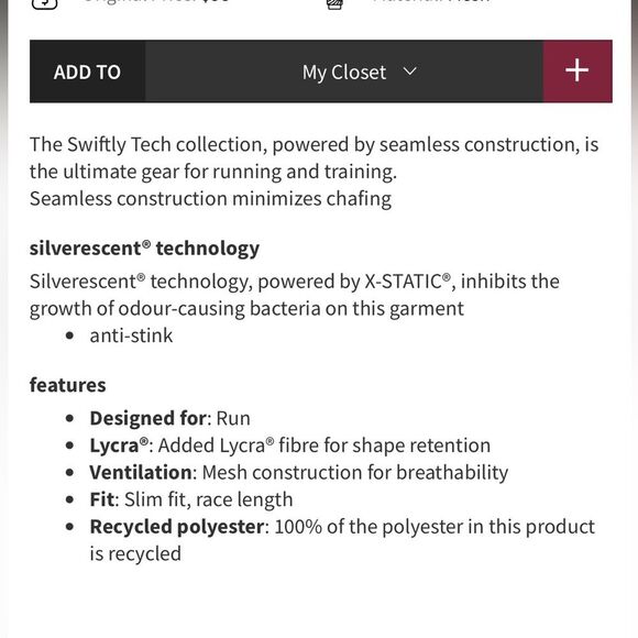 Lululemon Size 8 Swiftly Tech Racerback Tank Race Length Creamy Mint Cedar Green - Picture 8 of 11